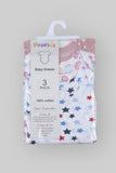 PACK OF 3 BABY ONESIE