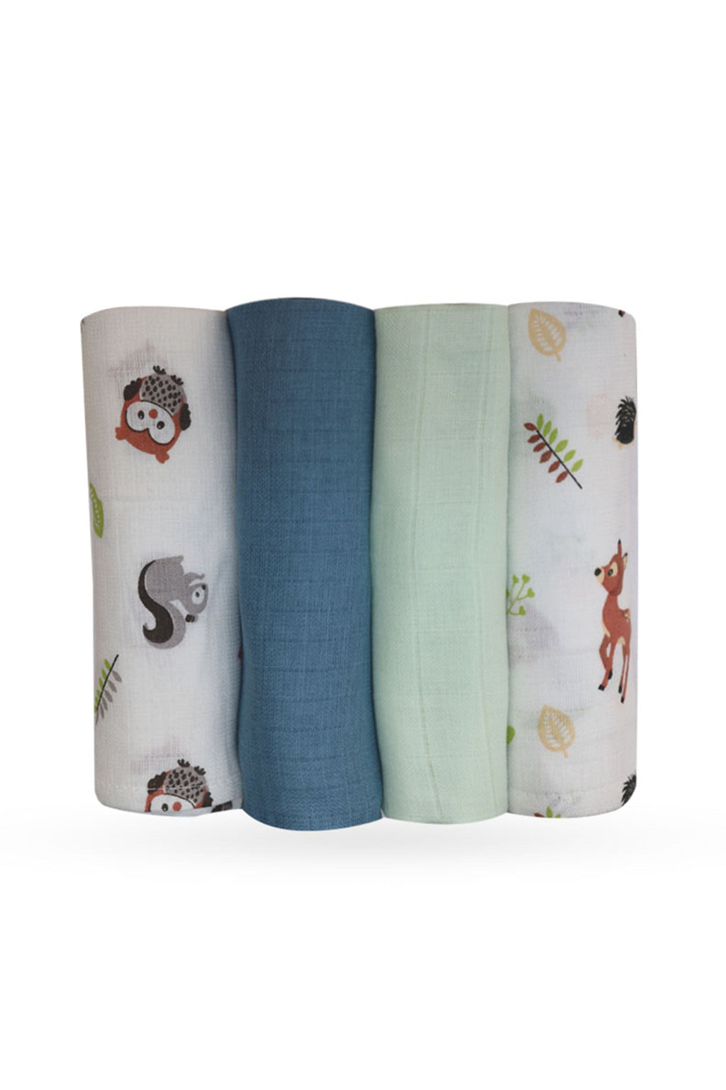 ESSENTIALS ORGANIC MUSLIN SWADDLE BLANKET PACK OF 4