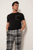 MEN'S PJ NIGHT SUIT BLACK