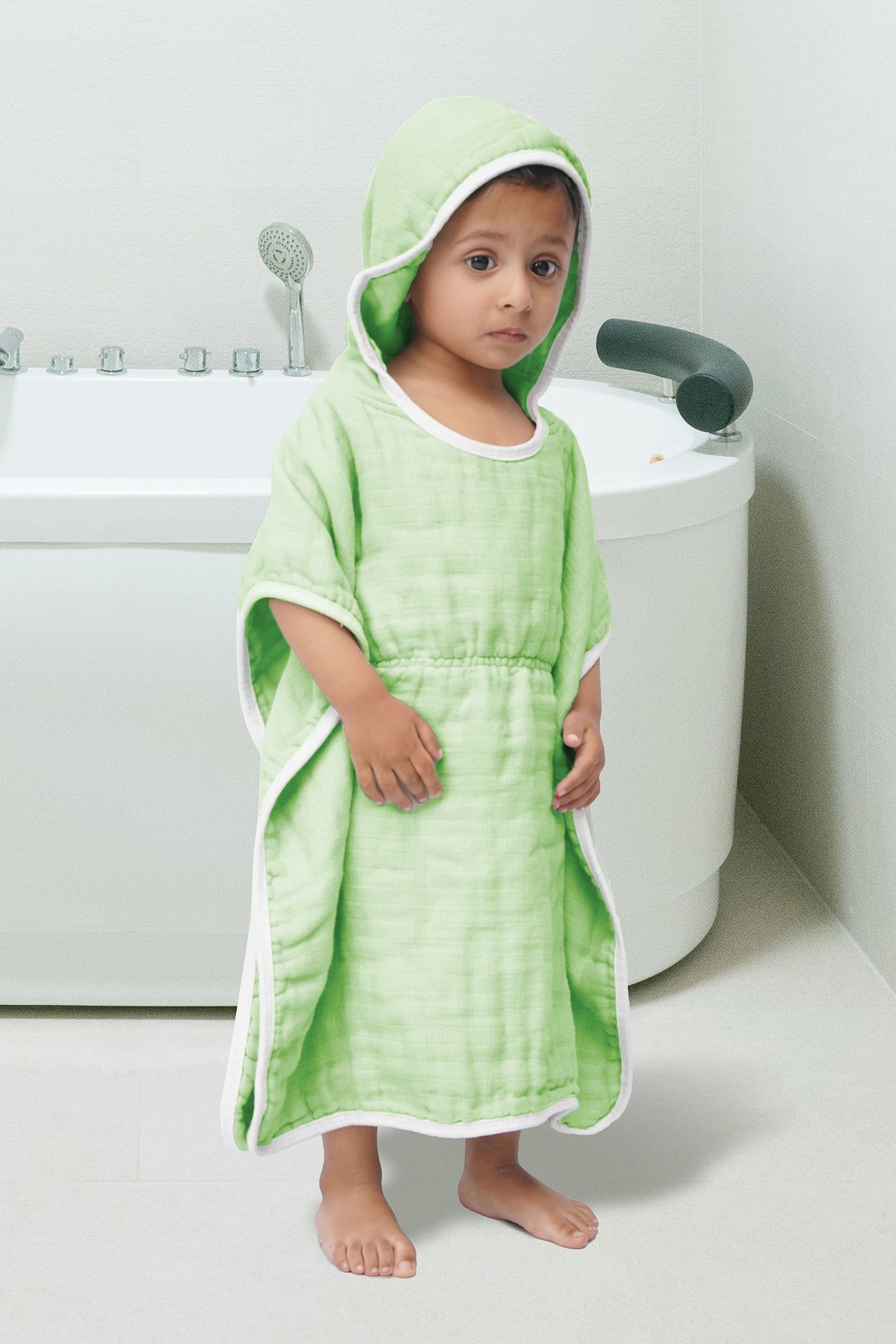 KID'S HOOD TOWEL BASIC GREEN