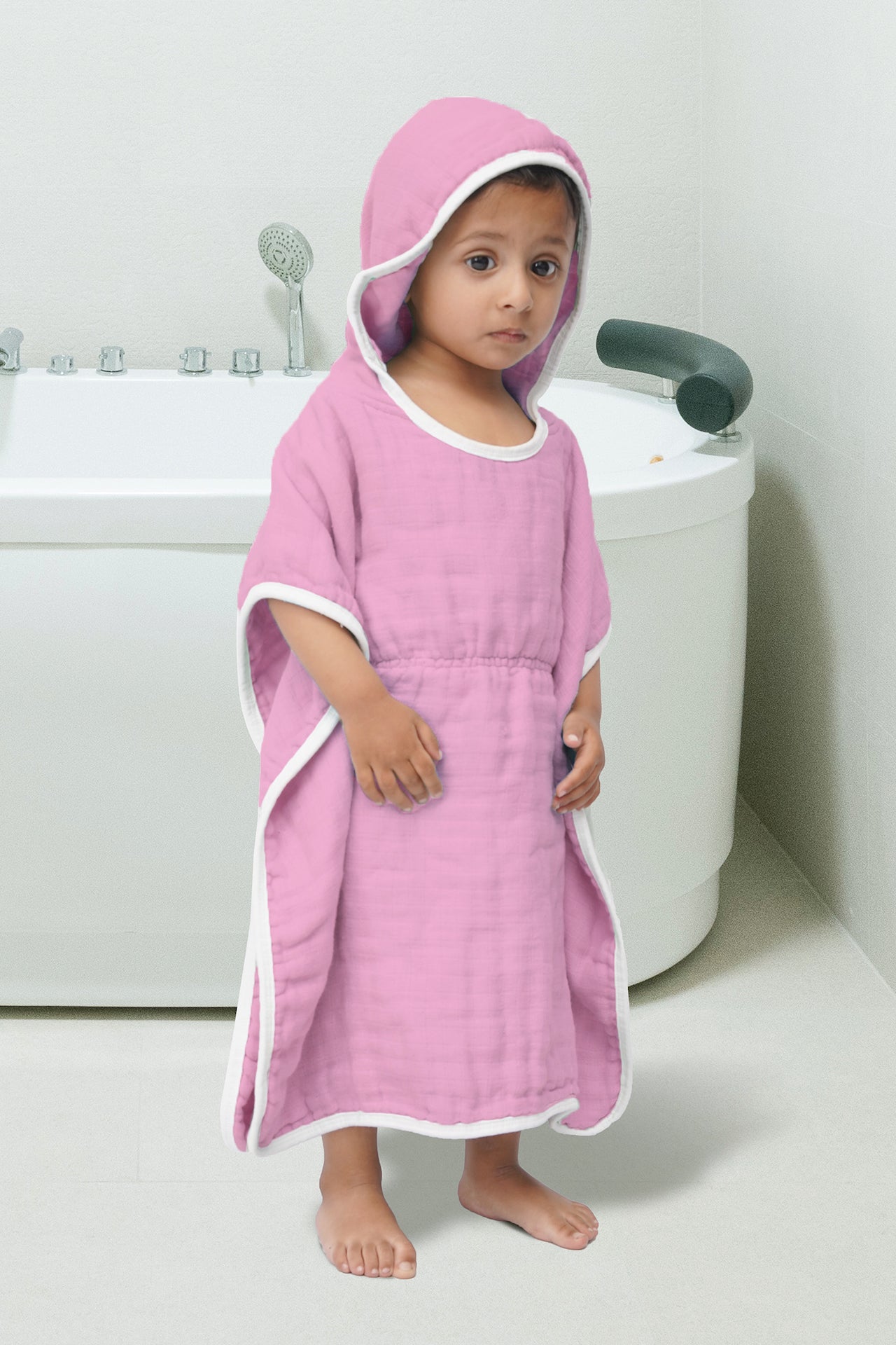 KID'S HOOD TOWEL BASIC PINK