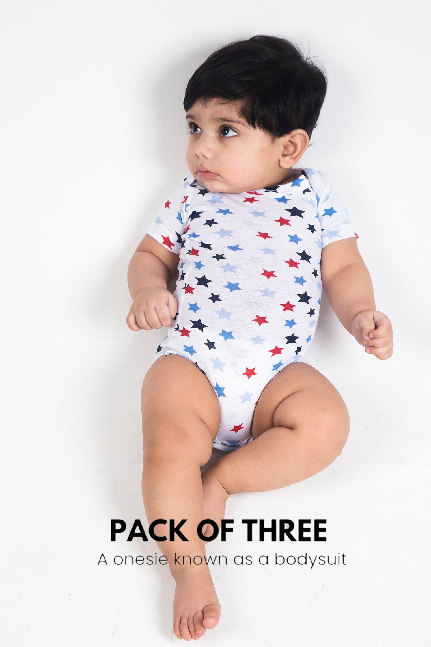 100% SOFT COTTON UNISEX ONESIE (PACK OF 3)