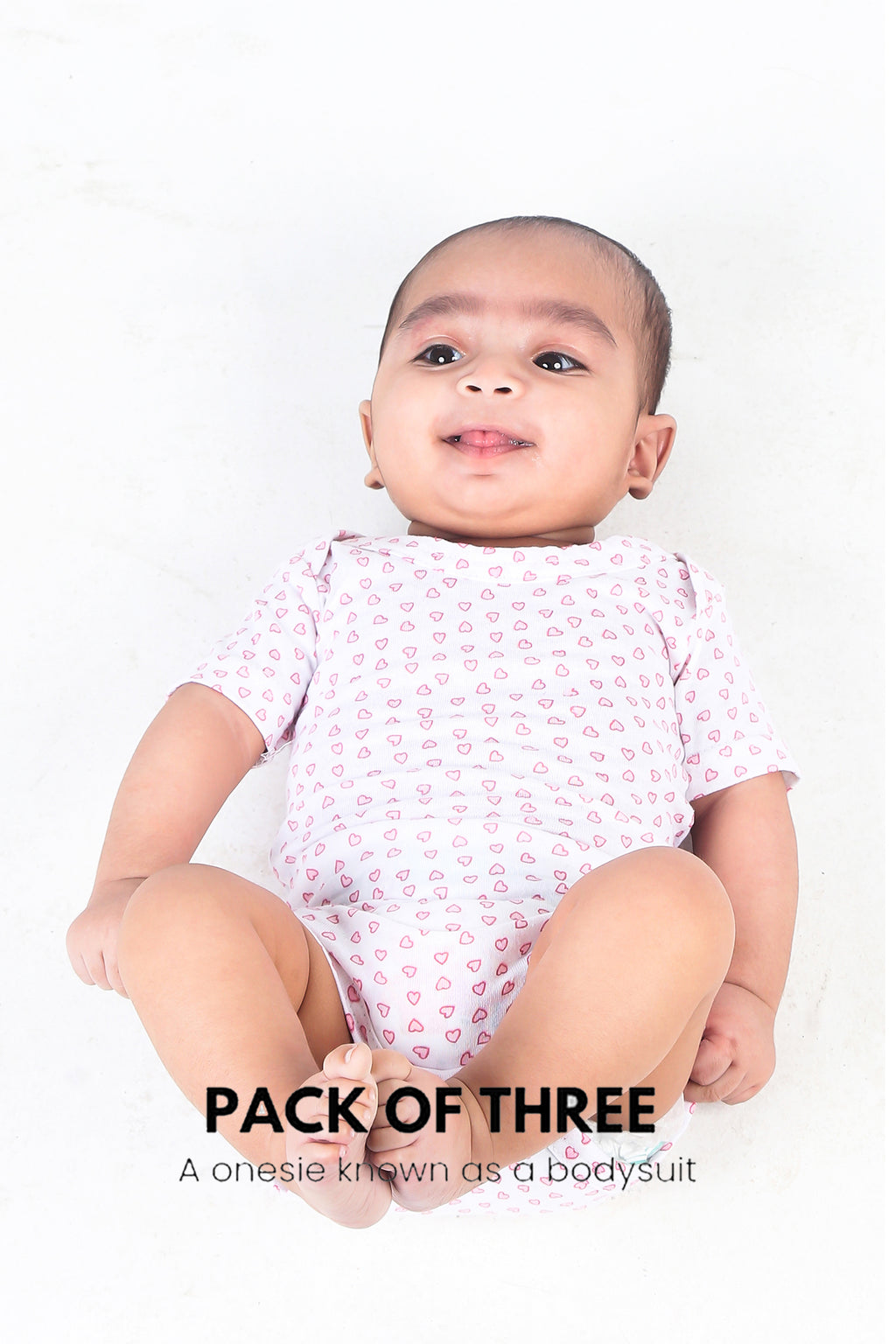 100% SOFT COTTON UNISEX ONESIE (PACK OF 3)