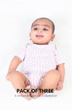 PACK OF 3 BABY ONESIE