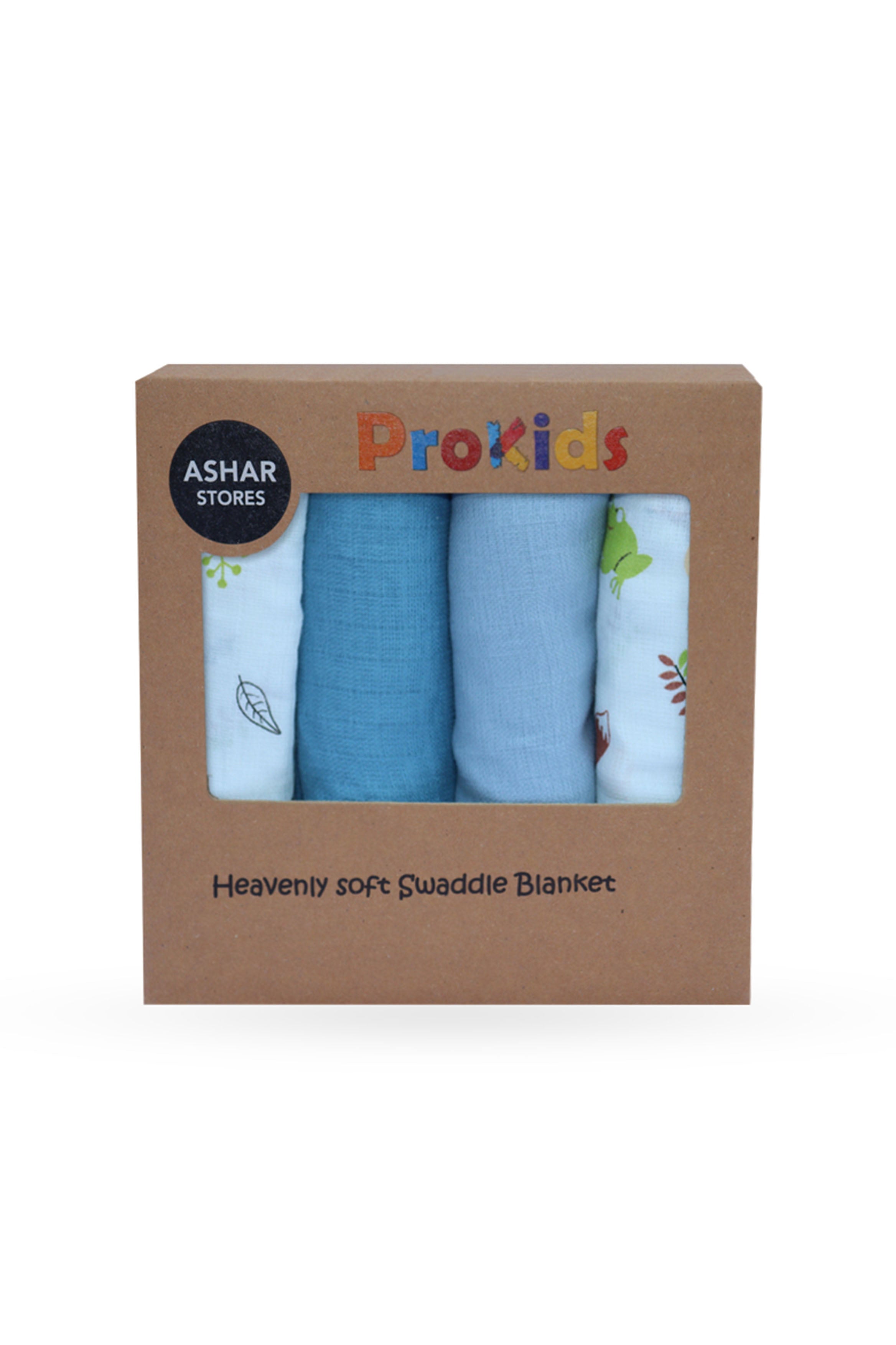 ESSENTIALS ORGANIC MUSLIN SWADDLE BLANKET PACK OF 4