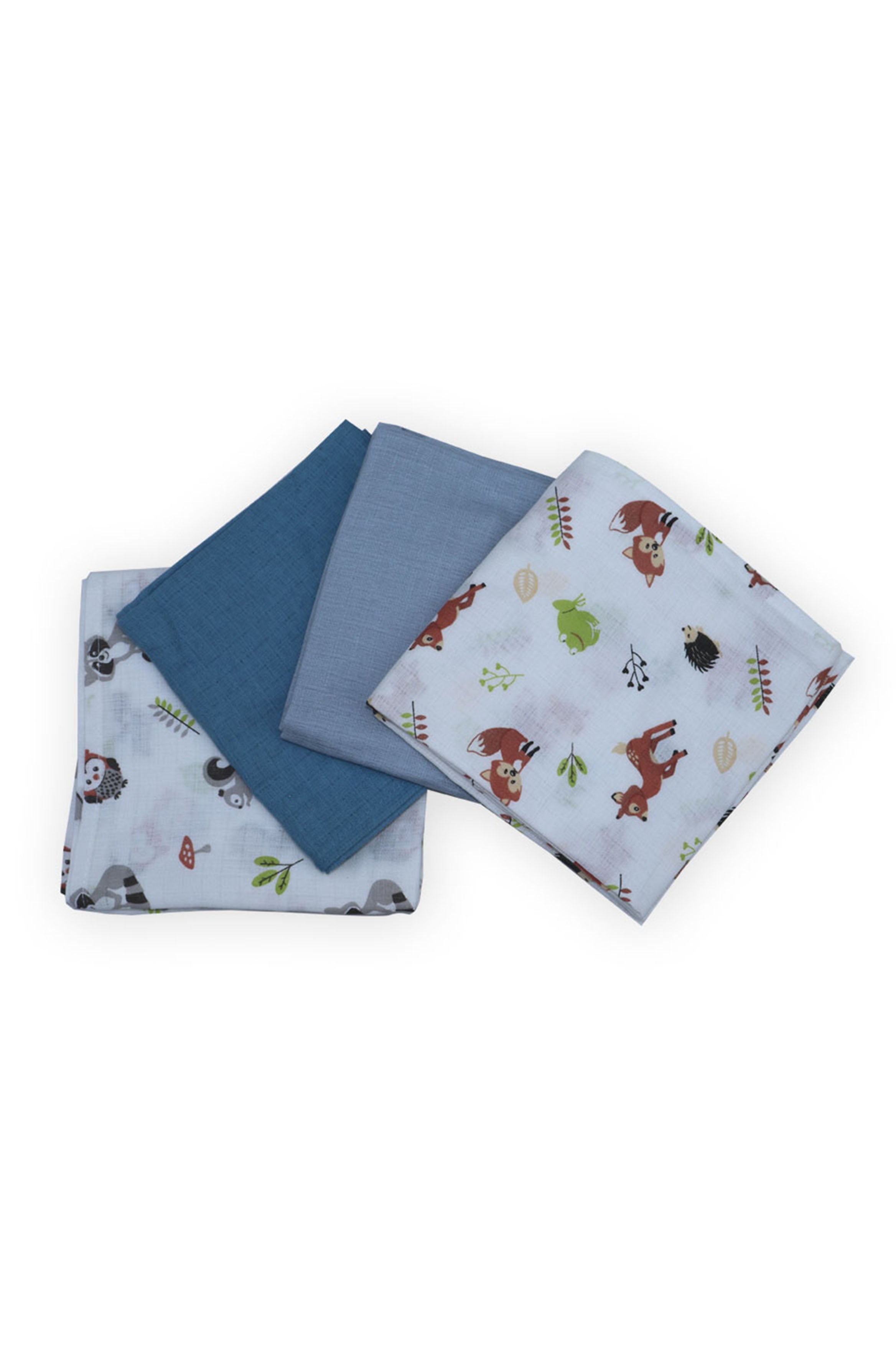 ESSENTIALS ORGANIC MUSLIN SWADDLE BLANKET PACK OF 4