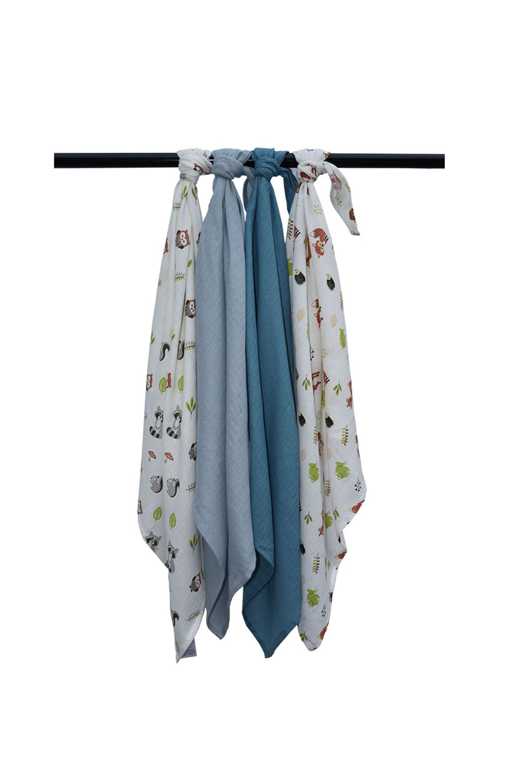 ESSENTIALS ORGANIC MUSLIN SWADDLE BLANKET PACK OF 4