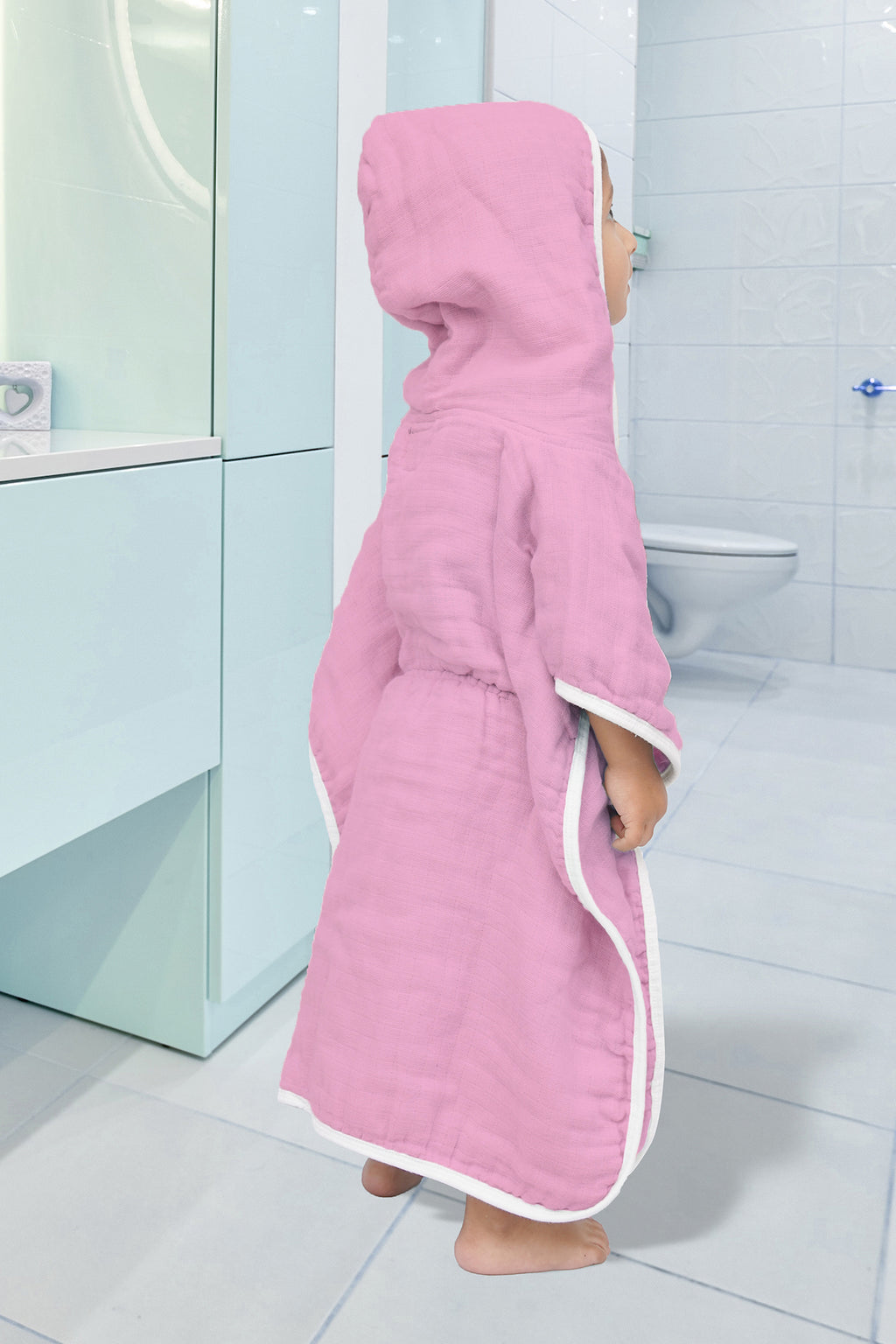 KID'S HOOD TOWEL BASIC PINK