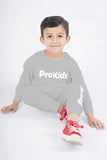 KIDS SWEAT SUIT GREY WITH FRONT PRINTING