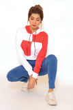 Color block crop hoodie