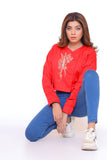 LADIES JACKET RED Embroidered Crop