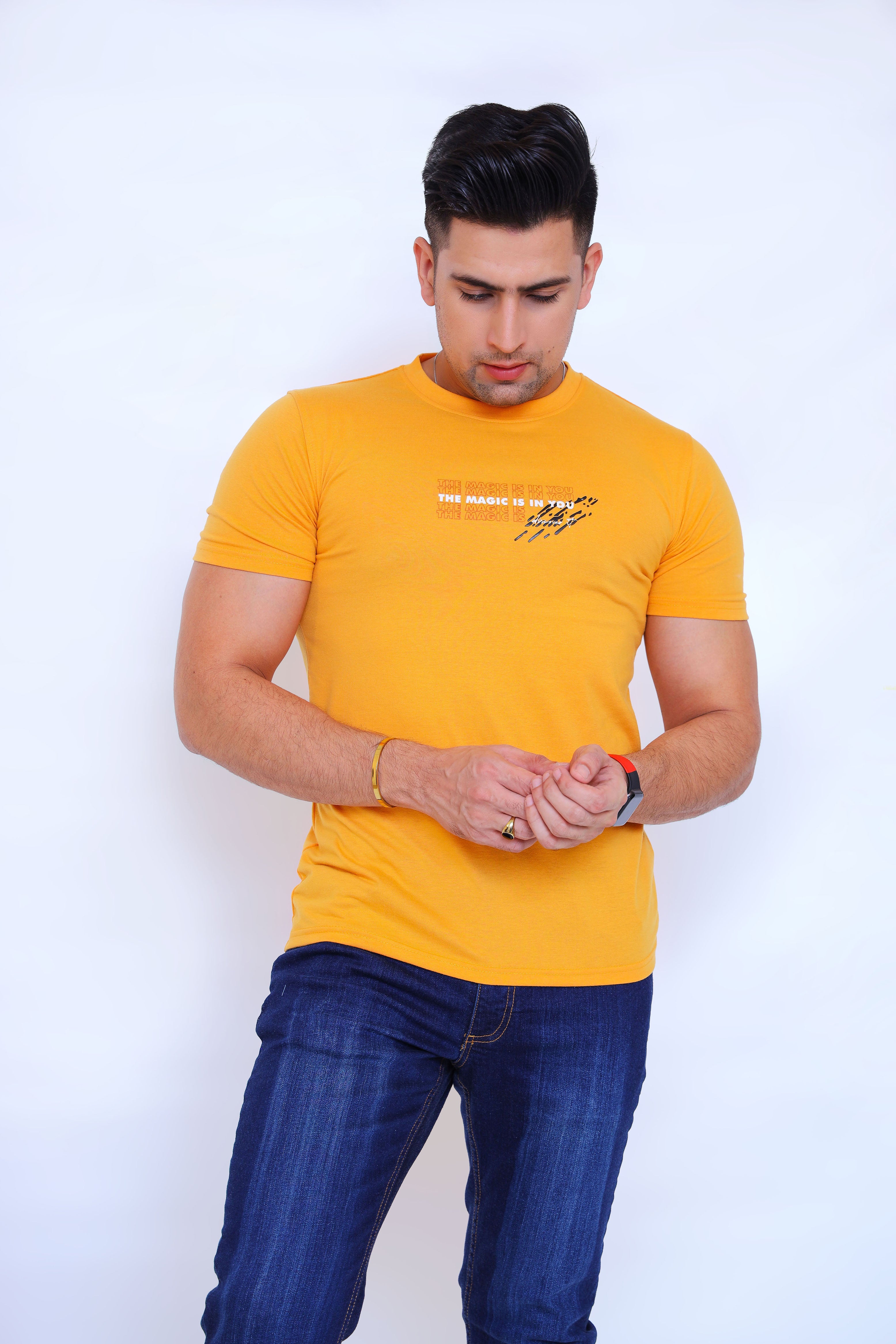 MEN'S T-SHIRT MIMOSA METALLIC GRAPHIC PRINT