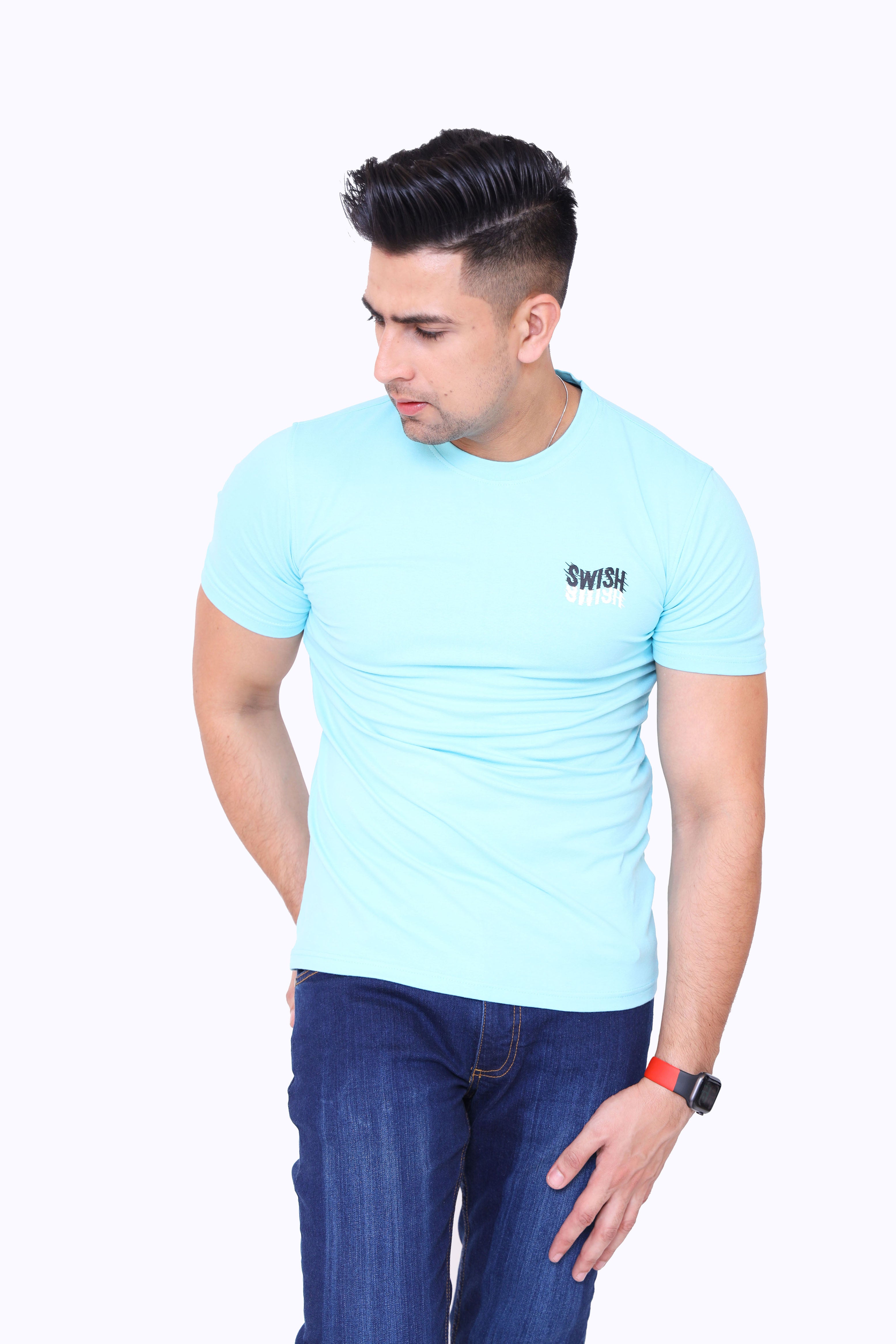 MEN'S T-SHIRT ISLAND PARADISE WAVE TYPOGRAPHY PRINT