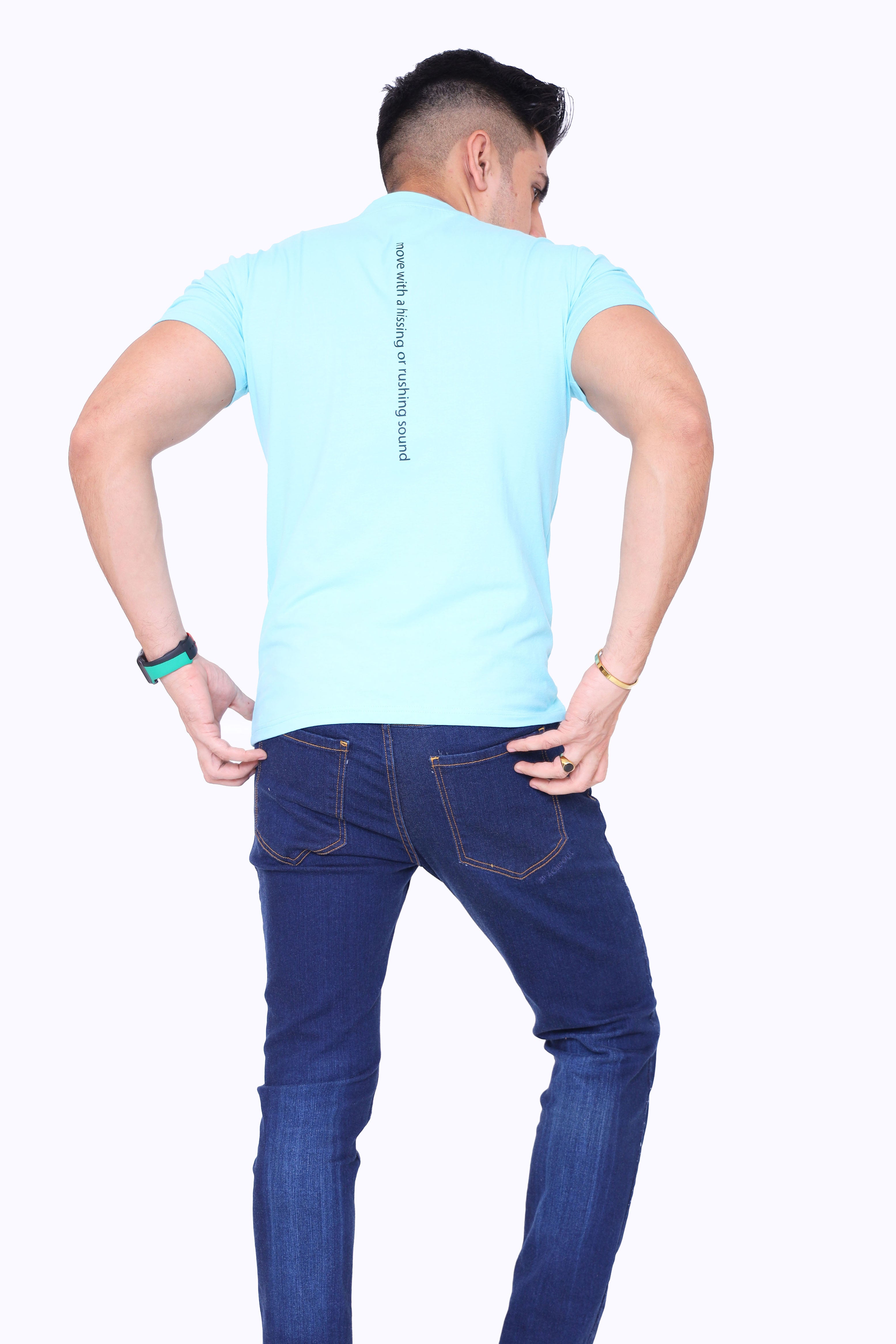 MEN'S T-SHIRT ISLAND PARADISE WAVE TYPOGRAPHY PRINT