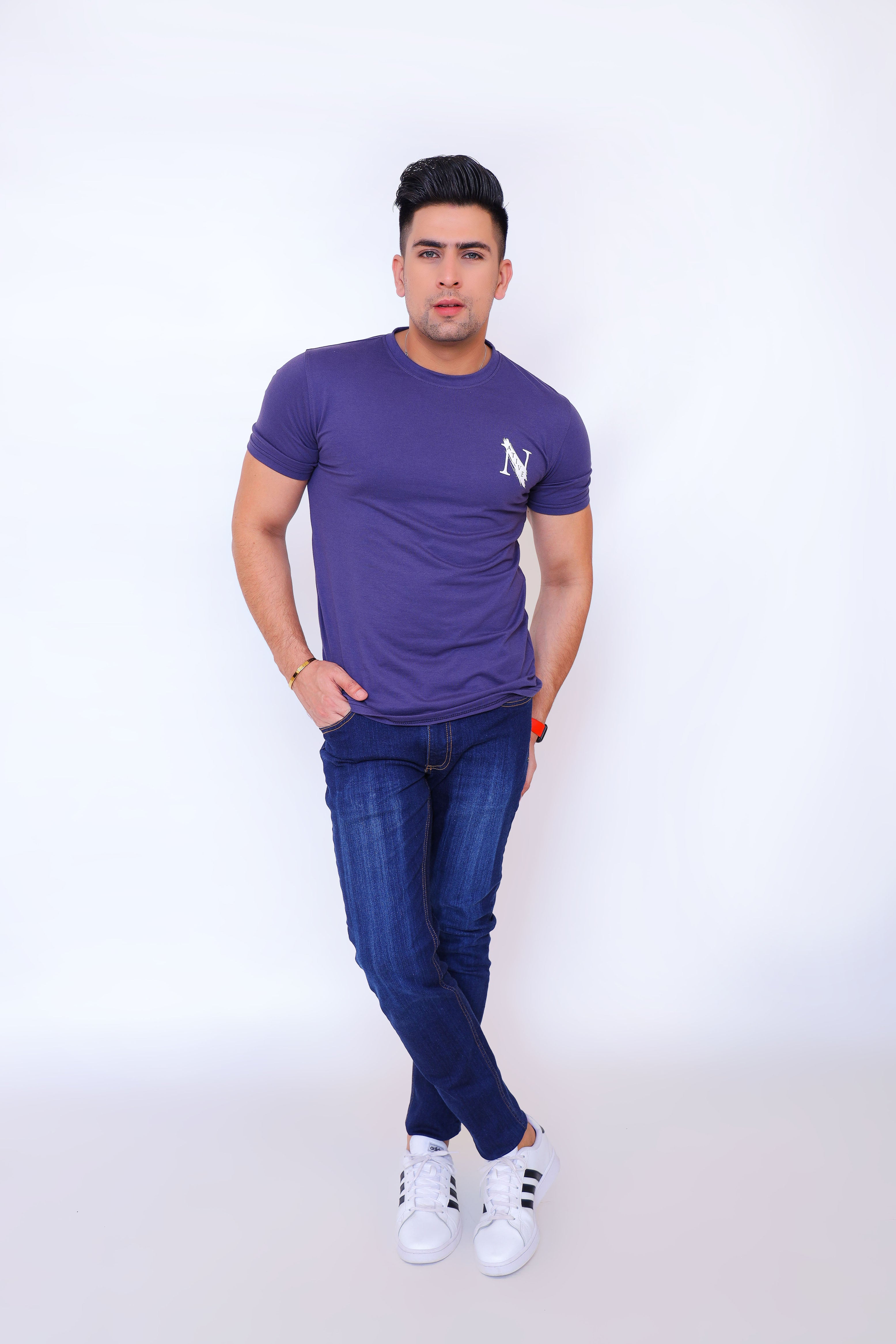 MEN'S T-SHIRT IRIS BLOOM LETTER GRAPHIC PRINT