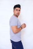 MEN'S T-SHIRT COOL GRAY SCATTERED PRINT