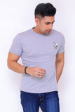 MEN'S T-SHIRT COOL GRAY SCATTERED PRINT