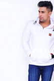 MENS SWEAT SHIRT WHITE WITH HODDIE