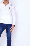 MENS SWEAT SHIRT WHITE WITH HODDIE