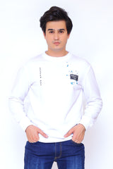 MENS SWEAT SHIRTS WHITE COLOUR WITH PRINTING