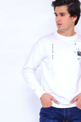 MENS SWEAT SHIRTS WHITE COLOUR WITH PRINTING