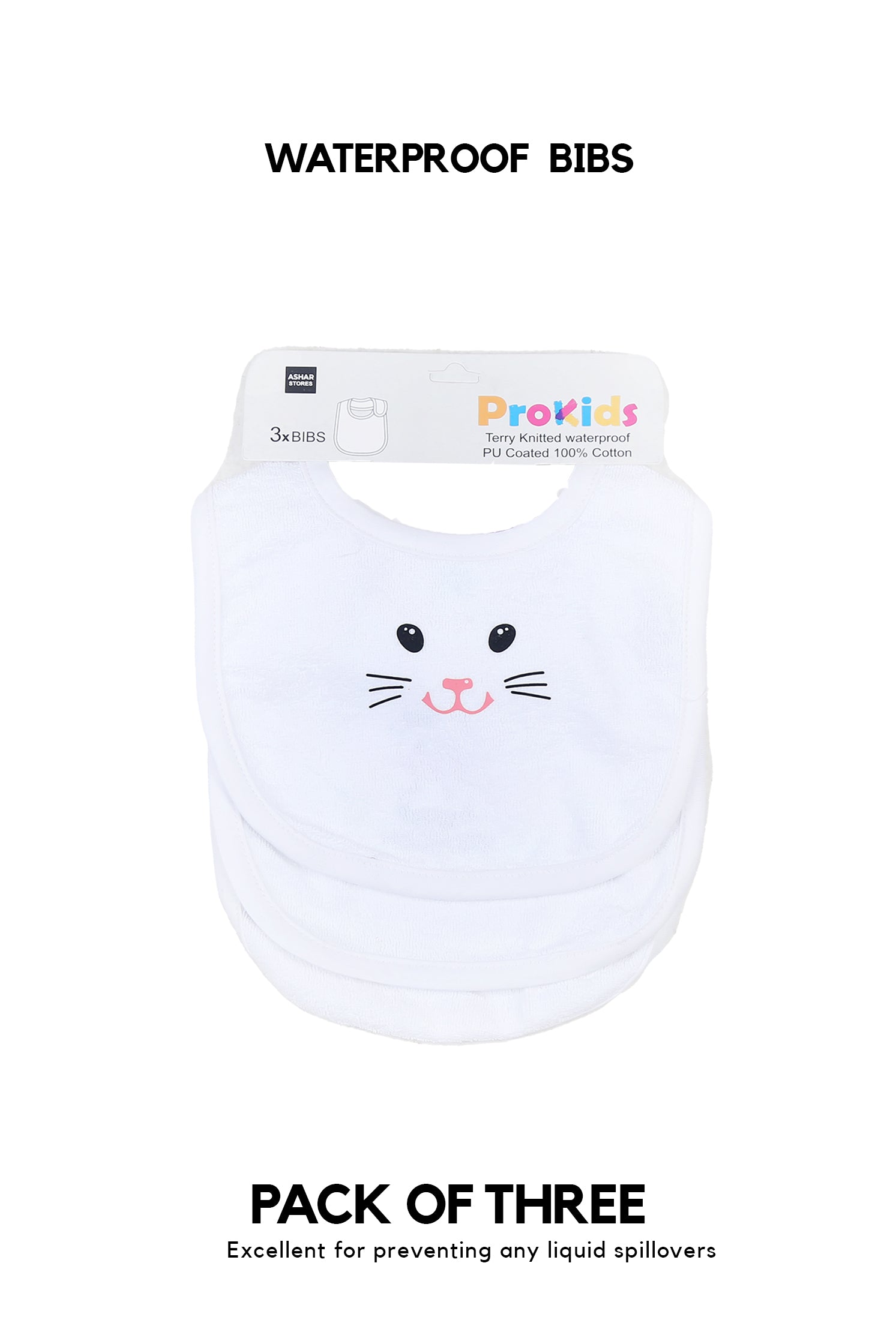 PACK OF 3 BABY BIBS