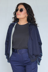 LADIES DENIM TOP FRONT JACKET STYLE