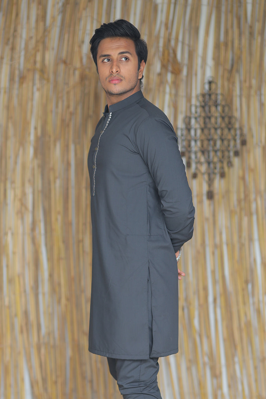 AZRA  MENS SUIT SLIM FIT BLACKISH GREY