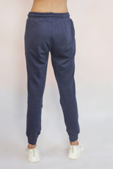 COTTON KNITTED TERRY TROUSER N/BLUE