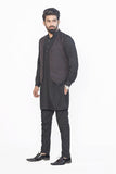 MEN WAIST COAT CHARCOAL BLACK