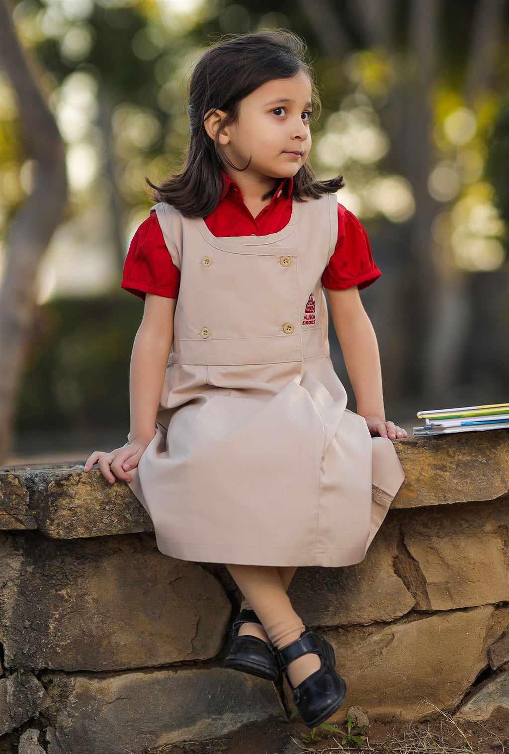 ROOTS PINAFORE BEIGE (GIRLS)