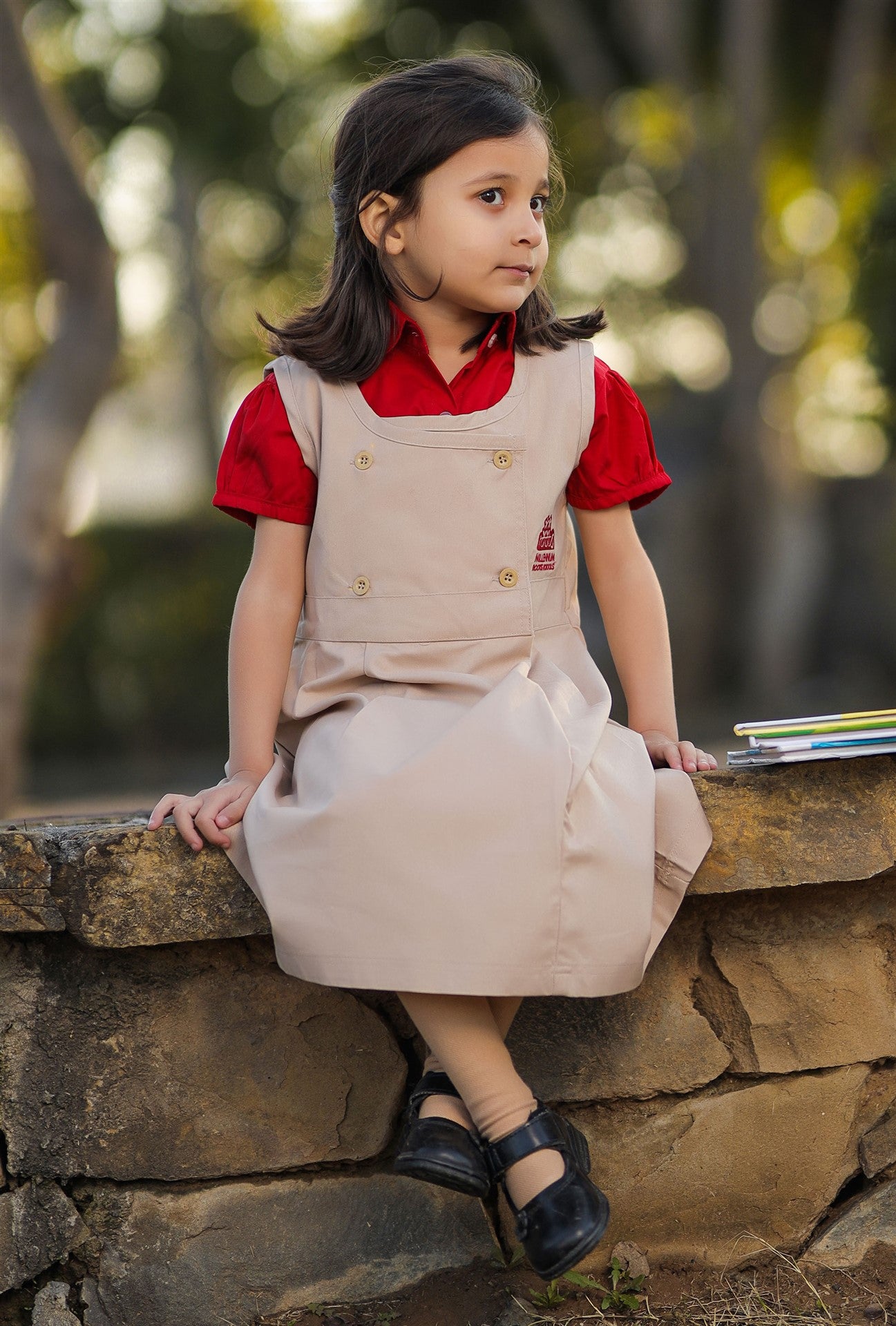 ROOTS PINAFORE BEIGE (GIRLS)