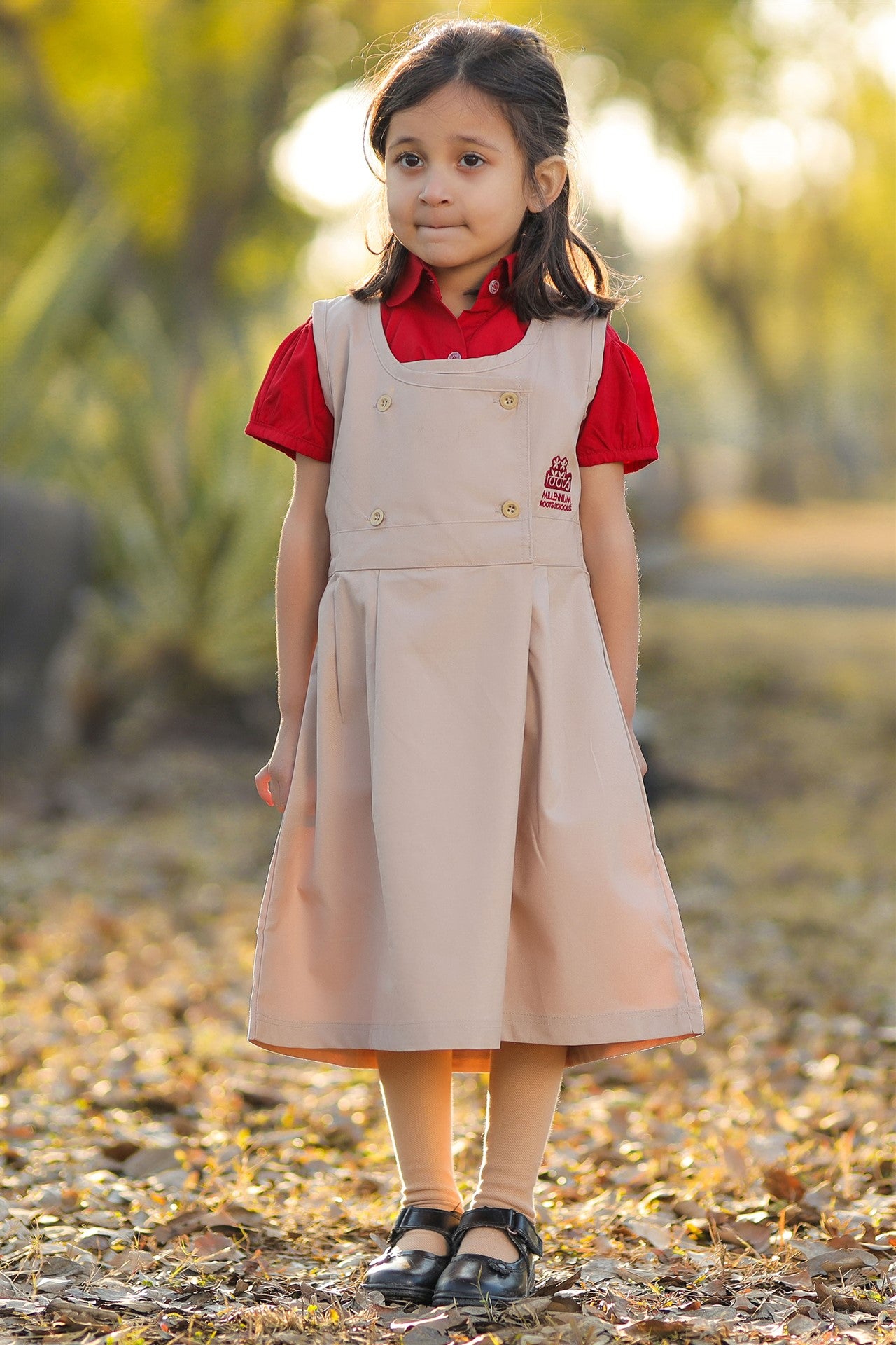 ROOTS PINAFORE BEIGE (GIRLS)
