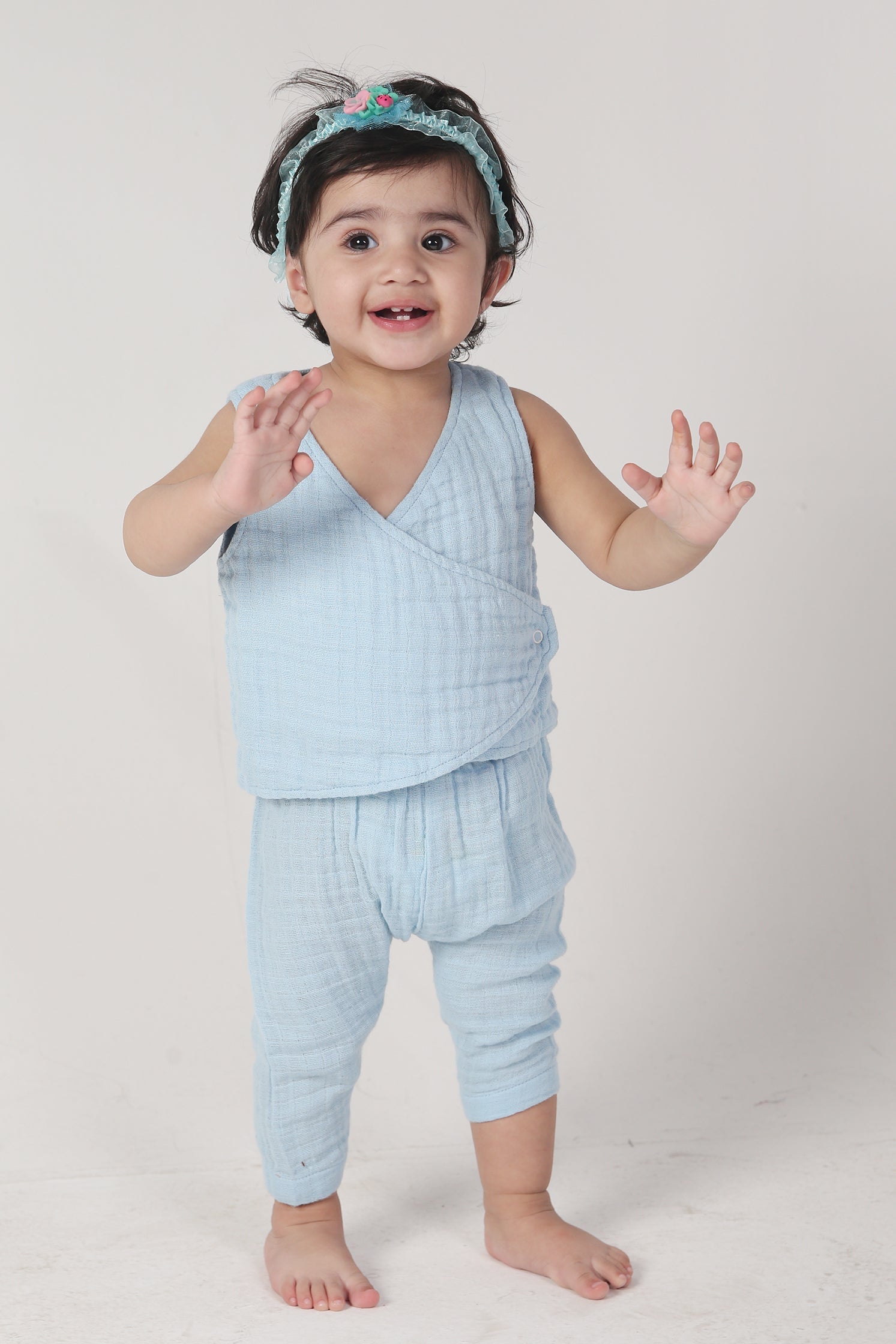 BABY GIRL MUSLIN TWO PIECE CO-ORD SET