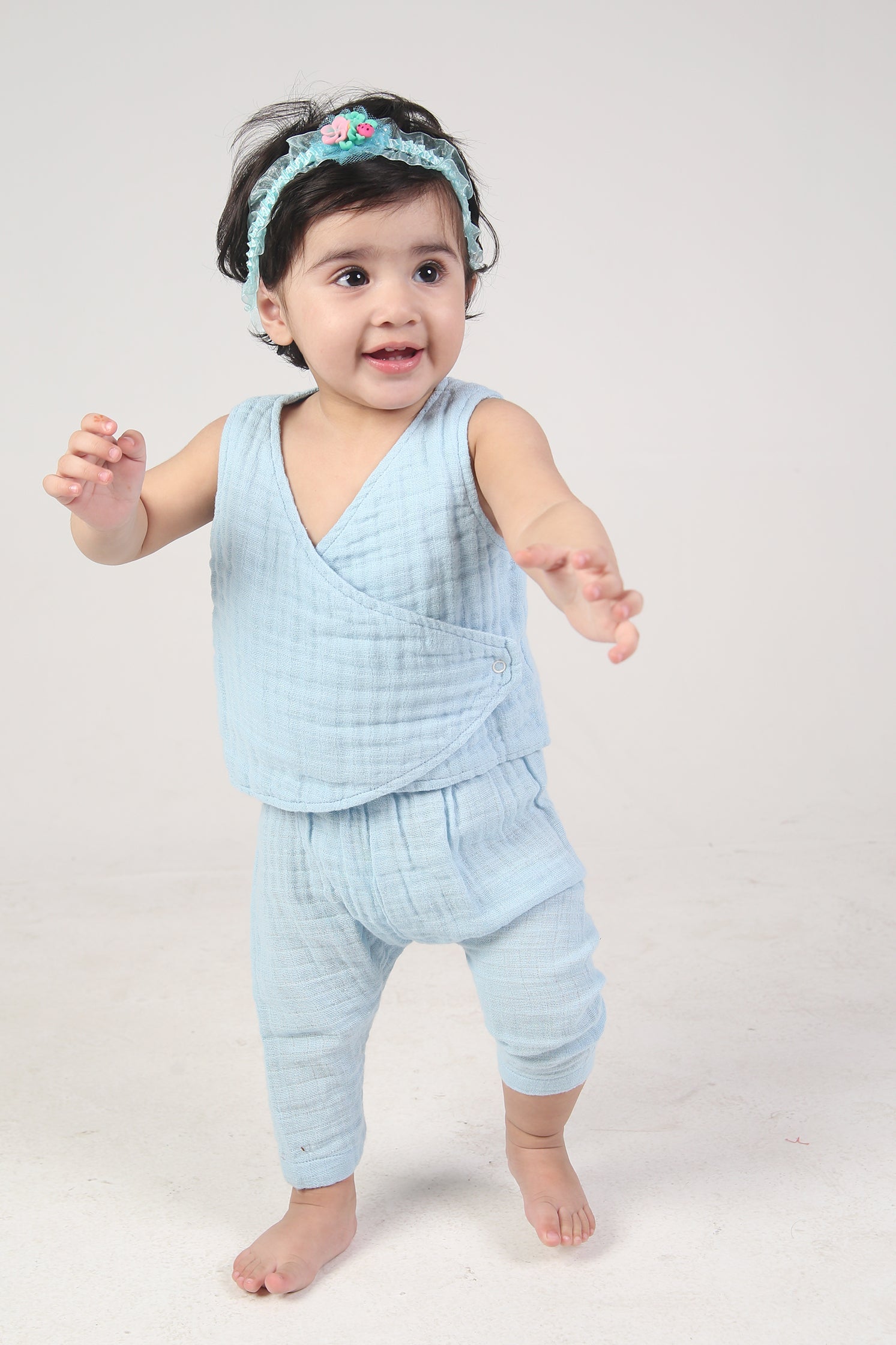 BABY GIRL MUSLIN TWO PIECE CO-ORD SET