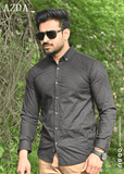 CASUAL SHIRT EMB BLACK