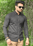 CASUAL SHIRT EMB BLACK