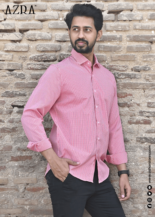 DRESS SHIRT RED CHECK