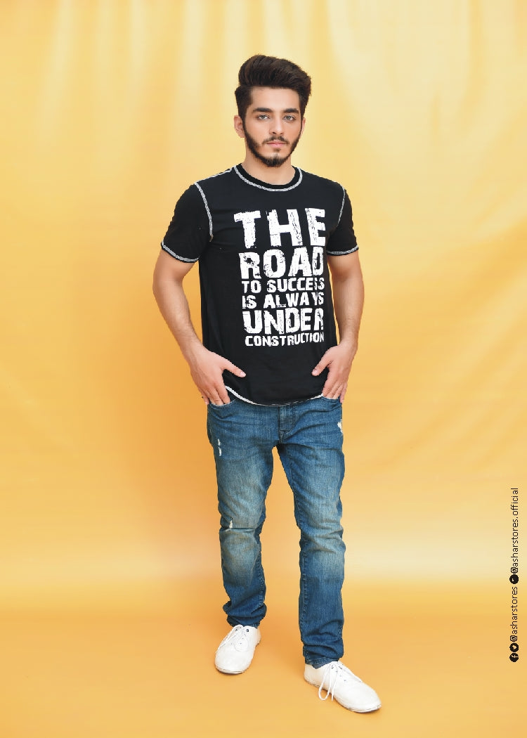 T SHIRT PRINTED THE ROAD TO SUCCESS