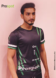 SPORTS T SHIRT SUBLIMATION PRINT GREEN/BLACK