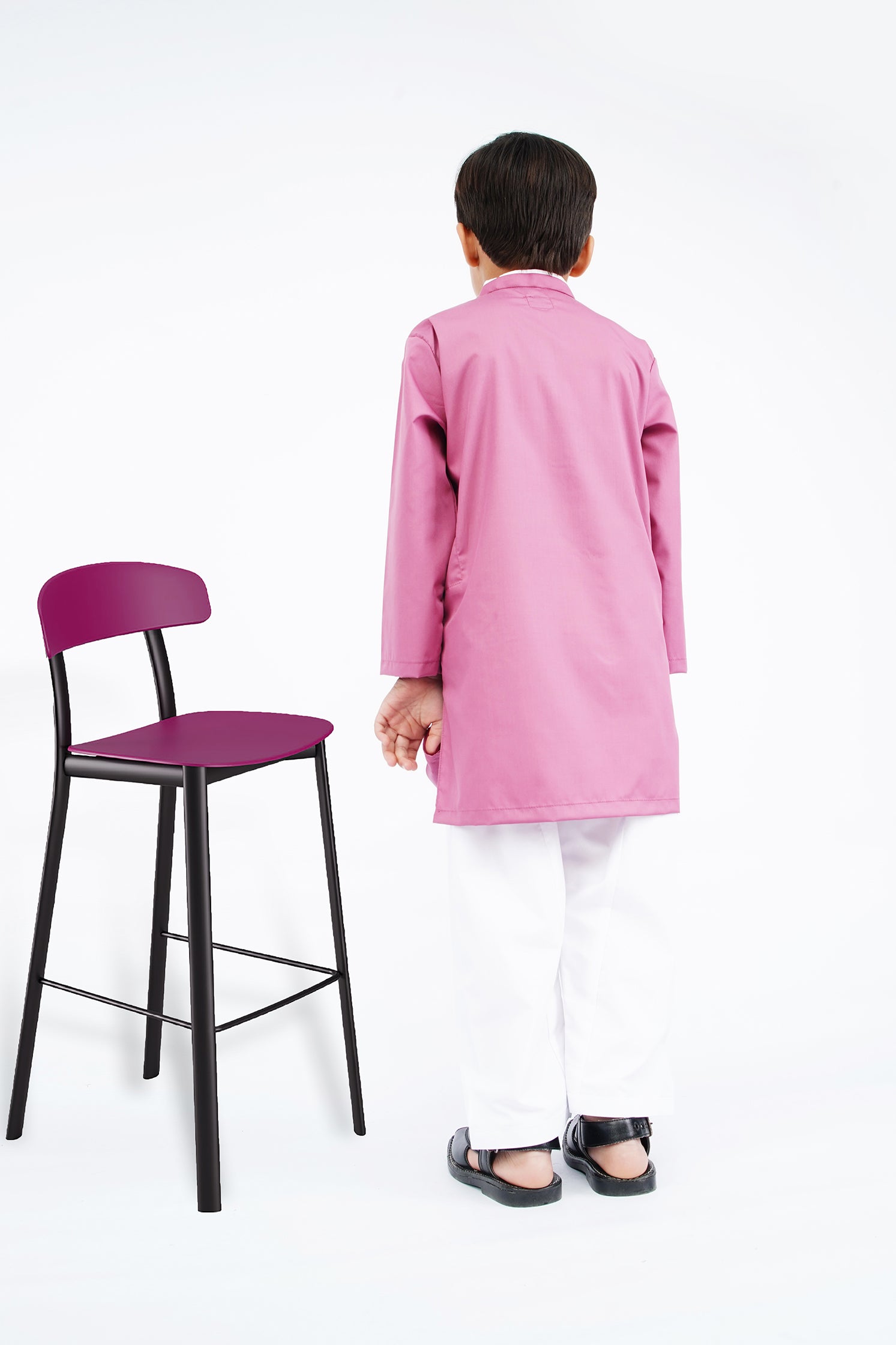 BOYS PINK AND WHITE KAMEEZ SHALWAR