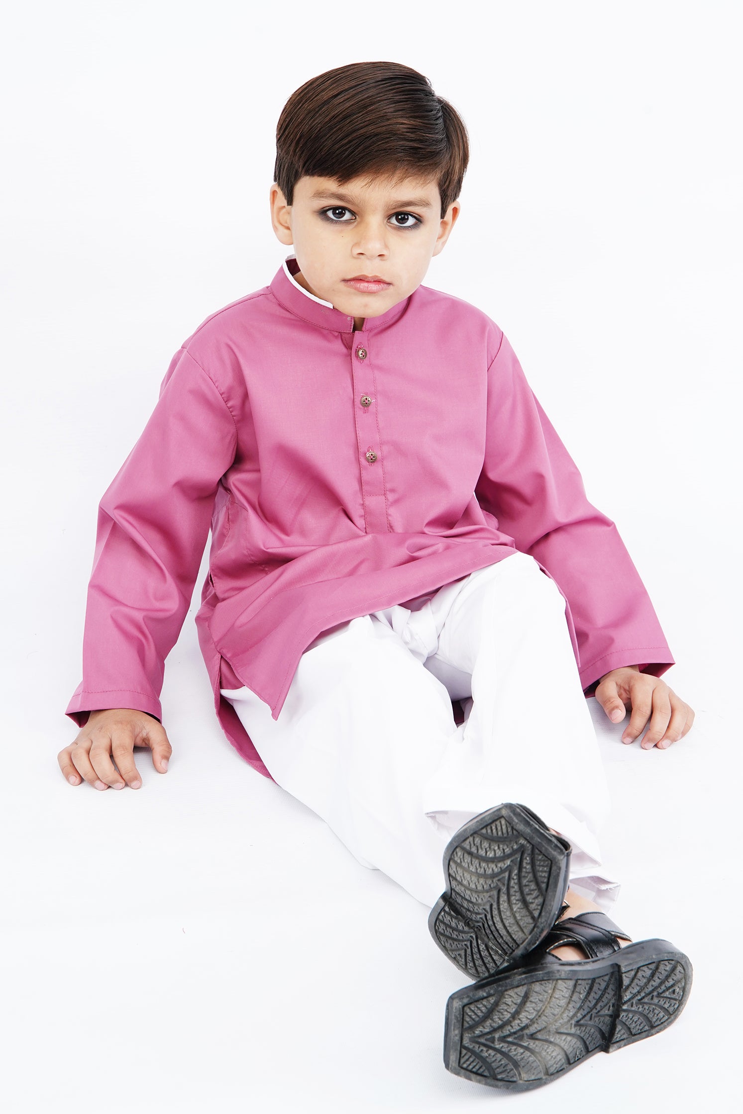 BOYS PINK AND WHITE KAMEEZ SHALWAR