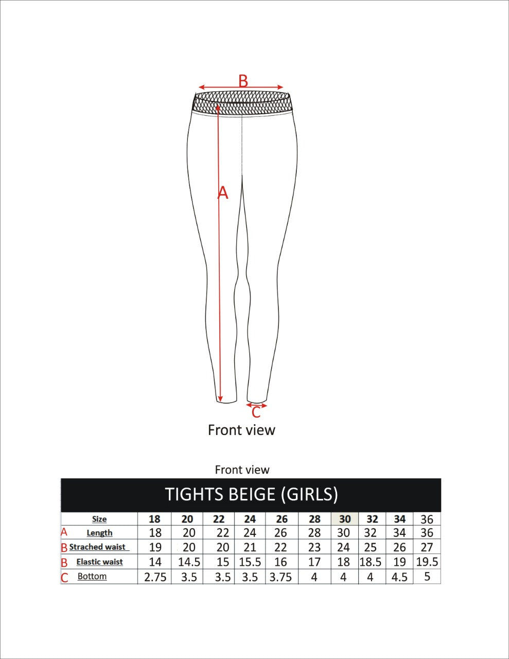 ROOTS TIGHT BEIGE (GIRLS)