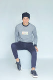 MEN'S SWEATSHIRT GREY COLOUR WITH EMB