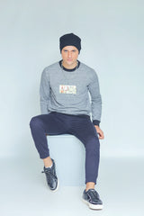MEN SWEAT SHIRTS GREY COLOUR WITH EMB