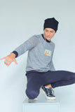 MEN SWEAT SHIRTS GREY COLOUR WITH EMB