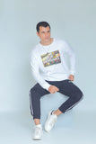 MEN'S SWEATSHIRT WHIITE COLOUR WITH EMB