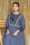 AZRA LADIES FROCK  GREY COLOUR