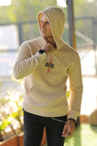 MENS HOOD BEIGE WITH FROR PRINTING LOST MIND