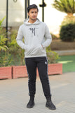 MEN HOOD GREY WITH FRONT PRINTING